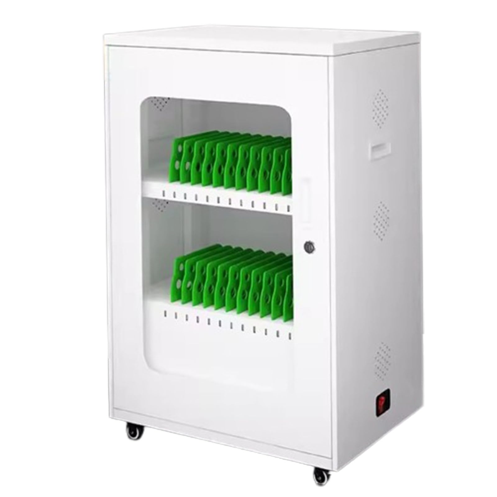 Stazione di ricarica per telefono cellulare/tablet, armadietto per stazione di ricarica USB, protezione di ricarica multipla, slot per partizioni separate, adatto per l'aeroporto,30-bit
