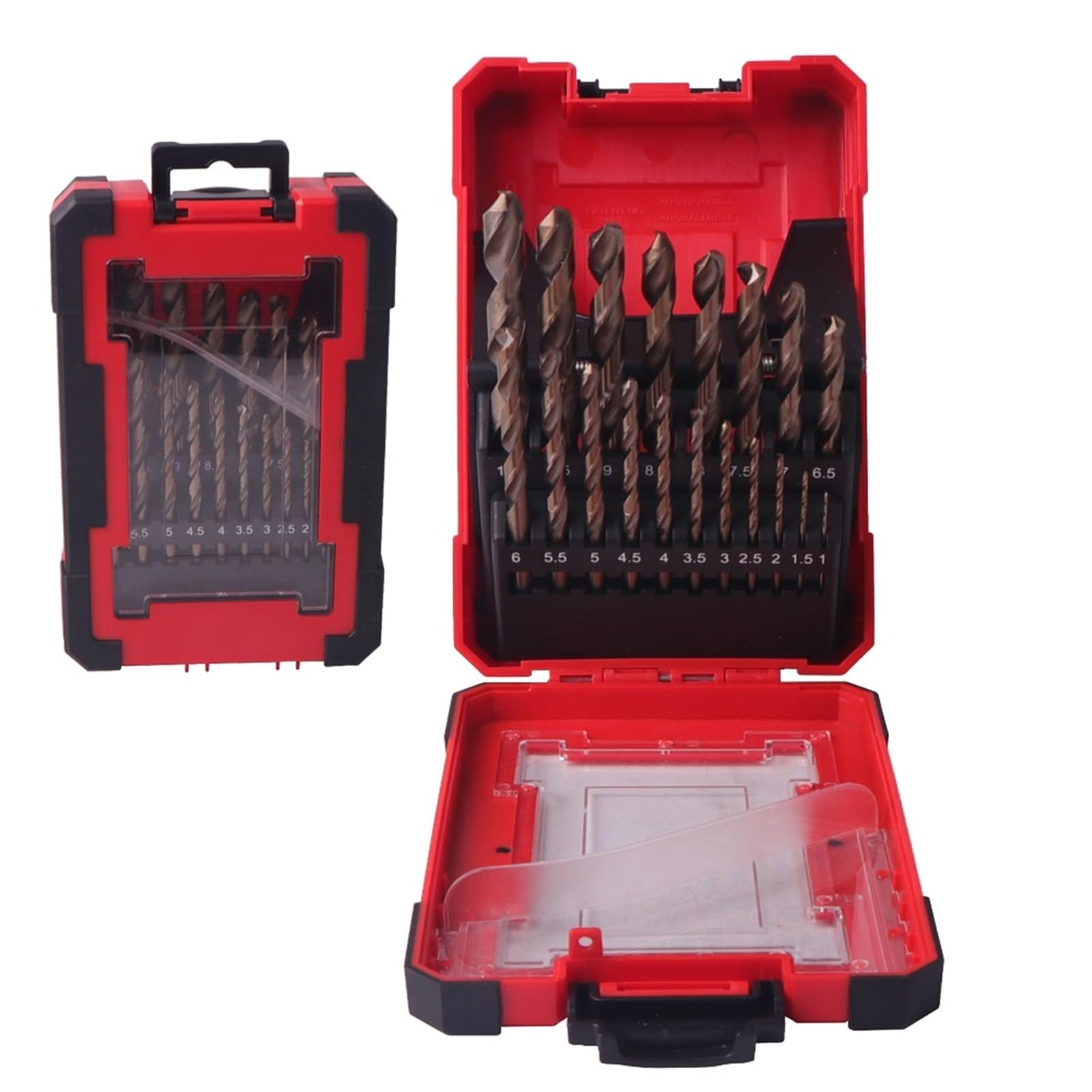 Juego de 19 brocas de cobalto HSS M35 for metal endurecido y acero inoxidable, accesorios for herramientas eléctricas de 1,0 a 10 mm