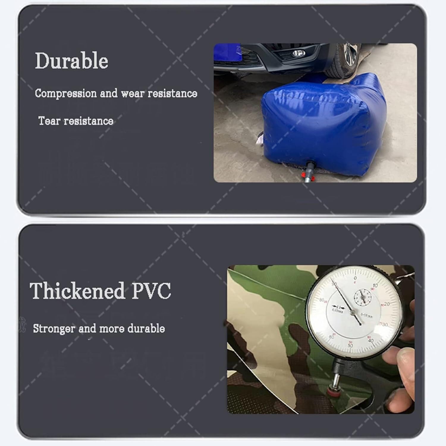 Bolsa/contenedor de Almacenamiento de Agua, Tanque de Agua Plegable para Jardines y Granjas al Aire Libre, Suministro de Agua de Emergencia 1 * 0,6 * 0,35 Metros