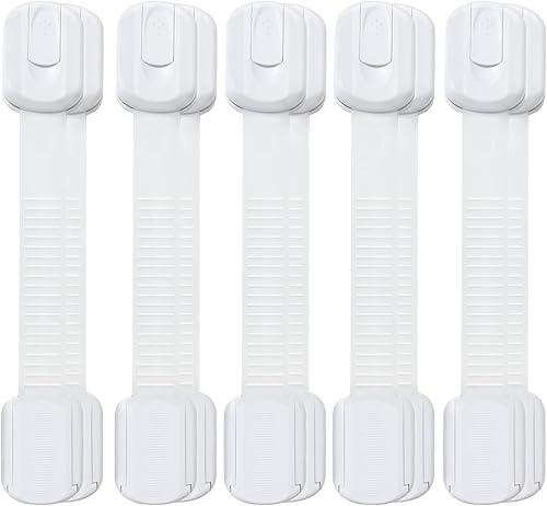 Correa de seguridad para niños, correa de gabinete a prueba de bebés, correas ajustables con adhesivo 3M sin perforaciones, a prueba de muebles de