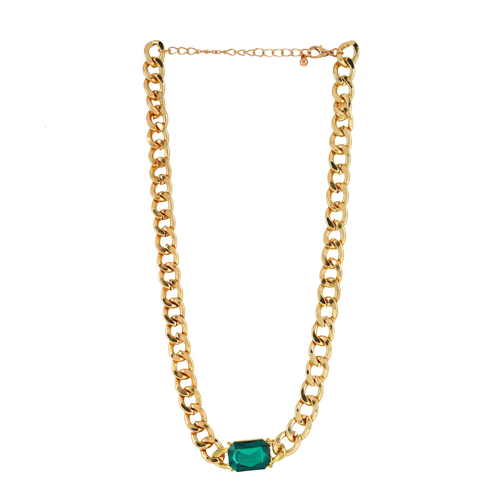 joker & witch Emerald Green Studded Necklace-picture-11