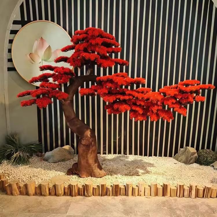 Amazon｜人工赤い松の木 - 大きなゲストグリーチの松の木 - 本物の木材