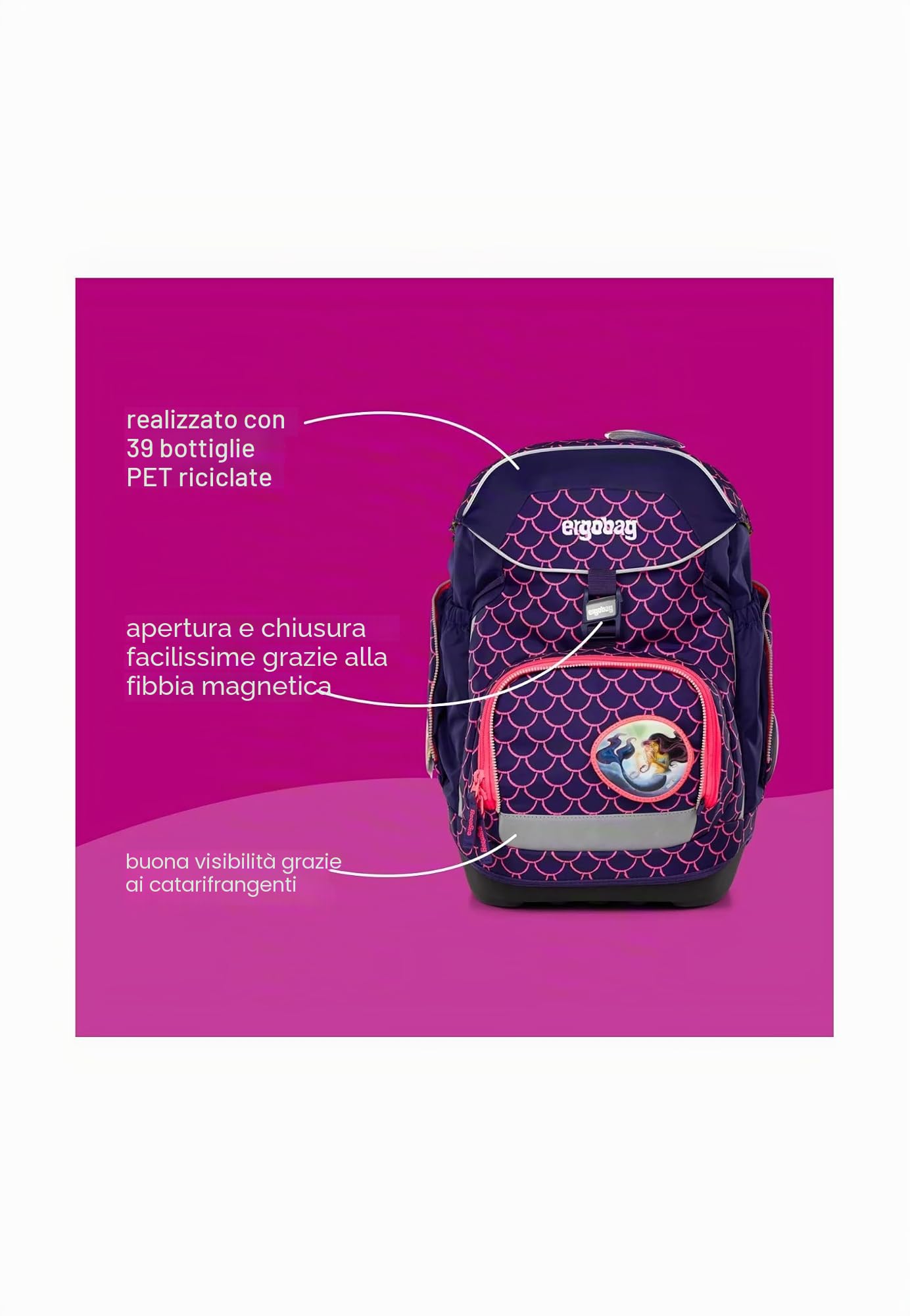 ergobag set zaino scolastico pack set