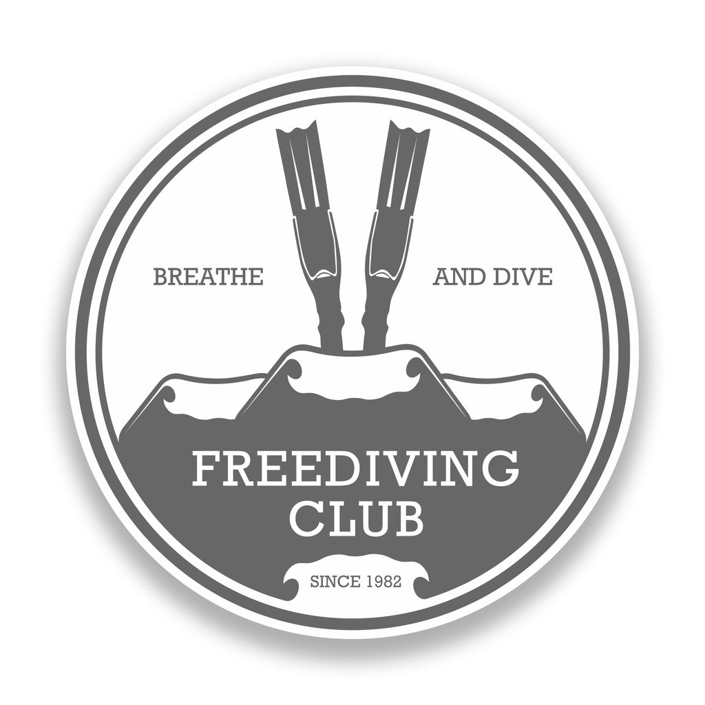 2 x 30cm/300mm Freediving Club 1982 Adesivi vinilici bagagli di viaggio #7358