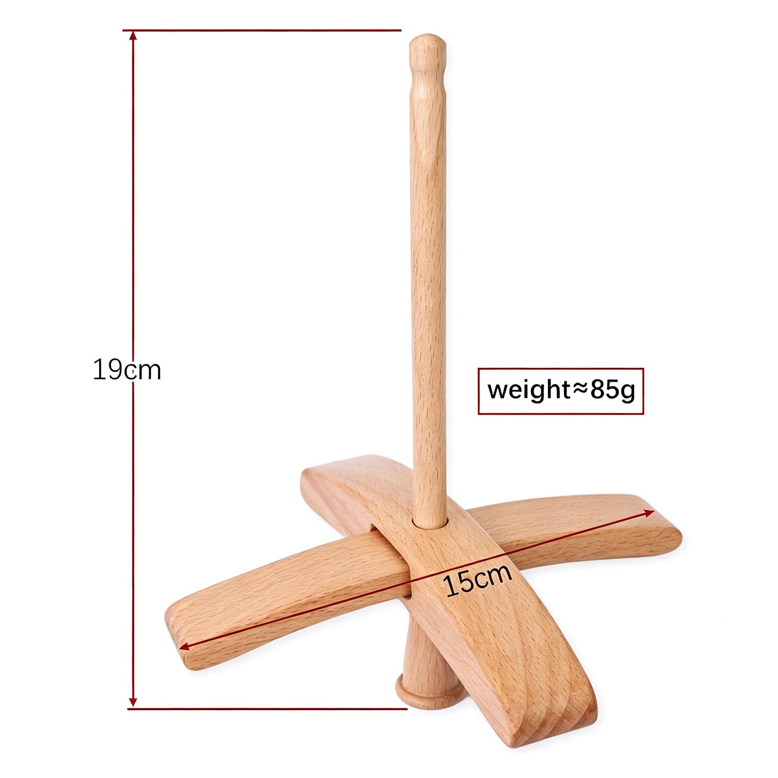 Ergonomischer I förmiger Garnwickler aus Holz