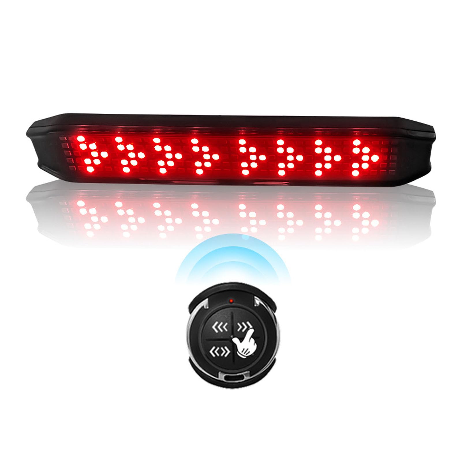 Znak LED BT, 4 Tryby Kontroli Aplikacji Programowalne Kierunkowskazy Rowerowe do Wózka
