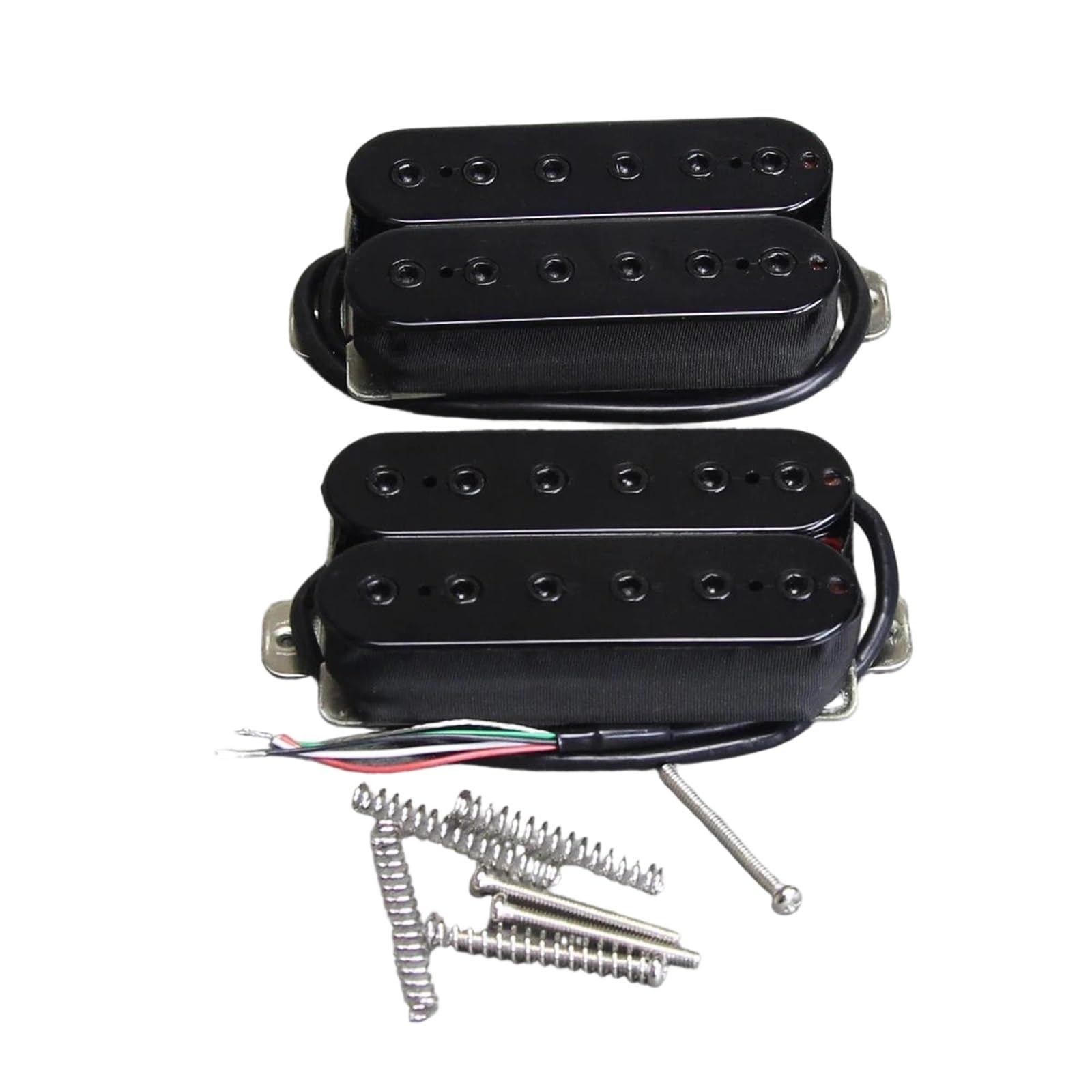 Pastilla De Guitarra Eléctrica Profesional Pastilla De Doble Bobina De Cerámica | 2 uds pastillas Humbucker de cerámica guitarra eléctrica juego de pastillas de puente de cuello negro 4 cables