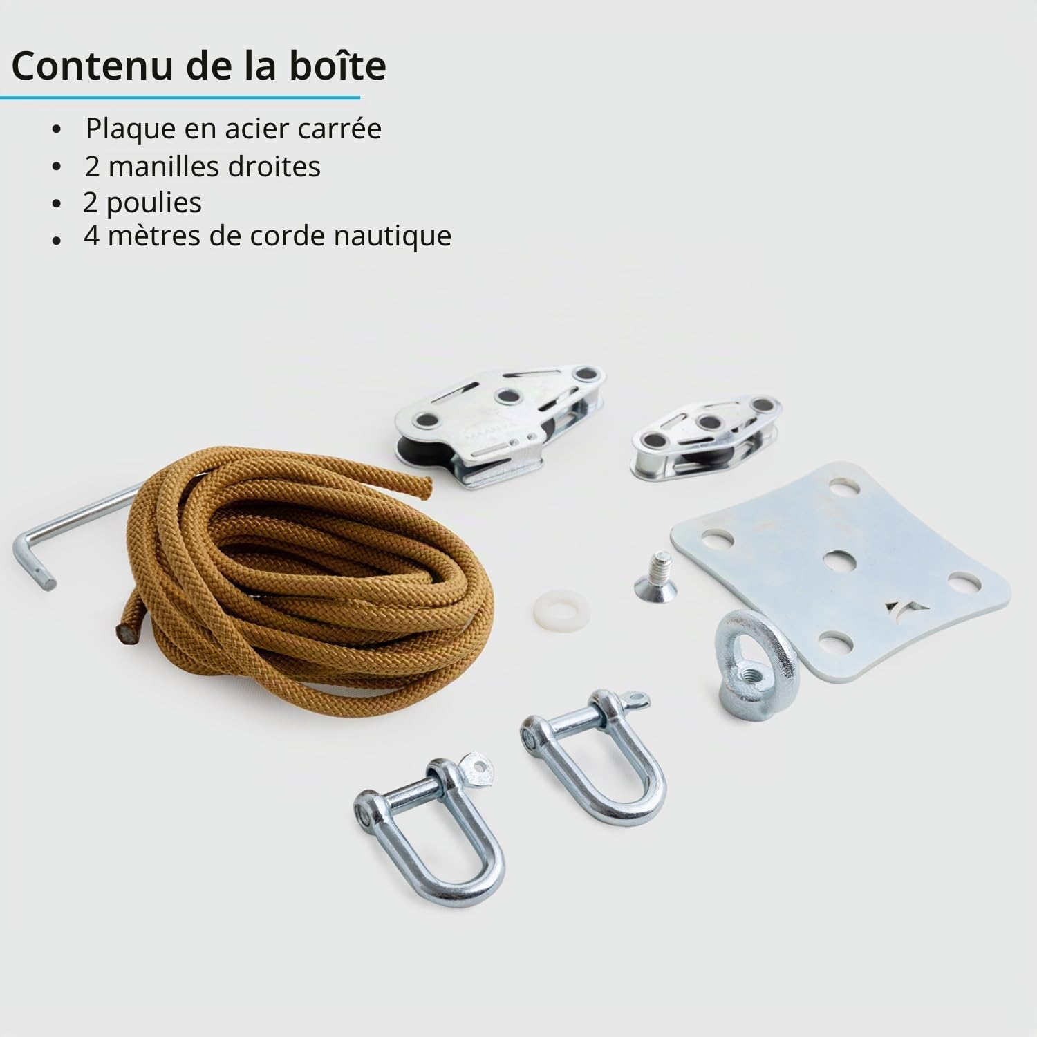 Ancrage mural pour voiles d'ombrage (acier galvanisé, beige, 1 kit mural)