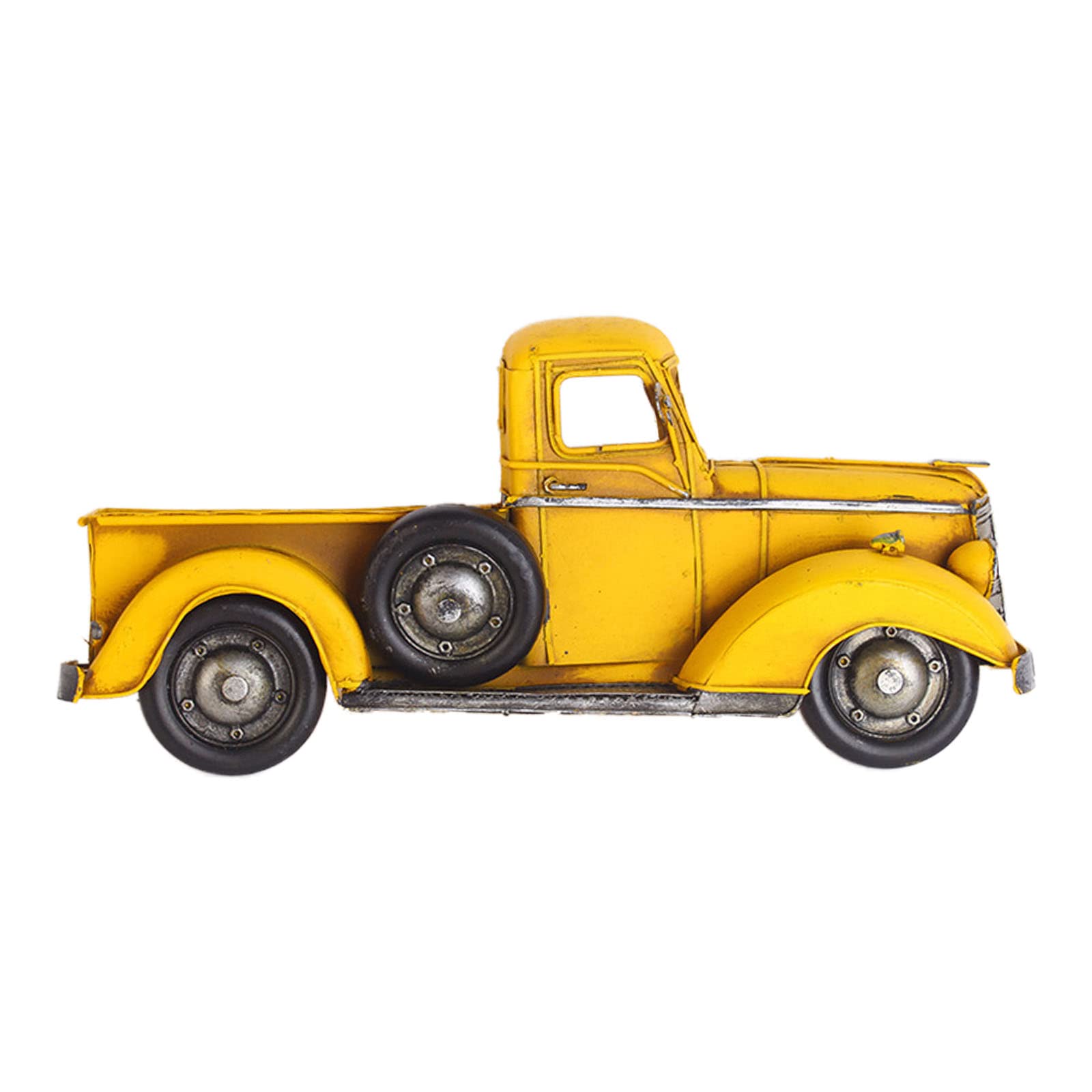 Jardinière demi-camion en métal et décoration murale vintage de ferme