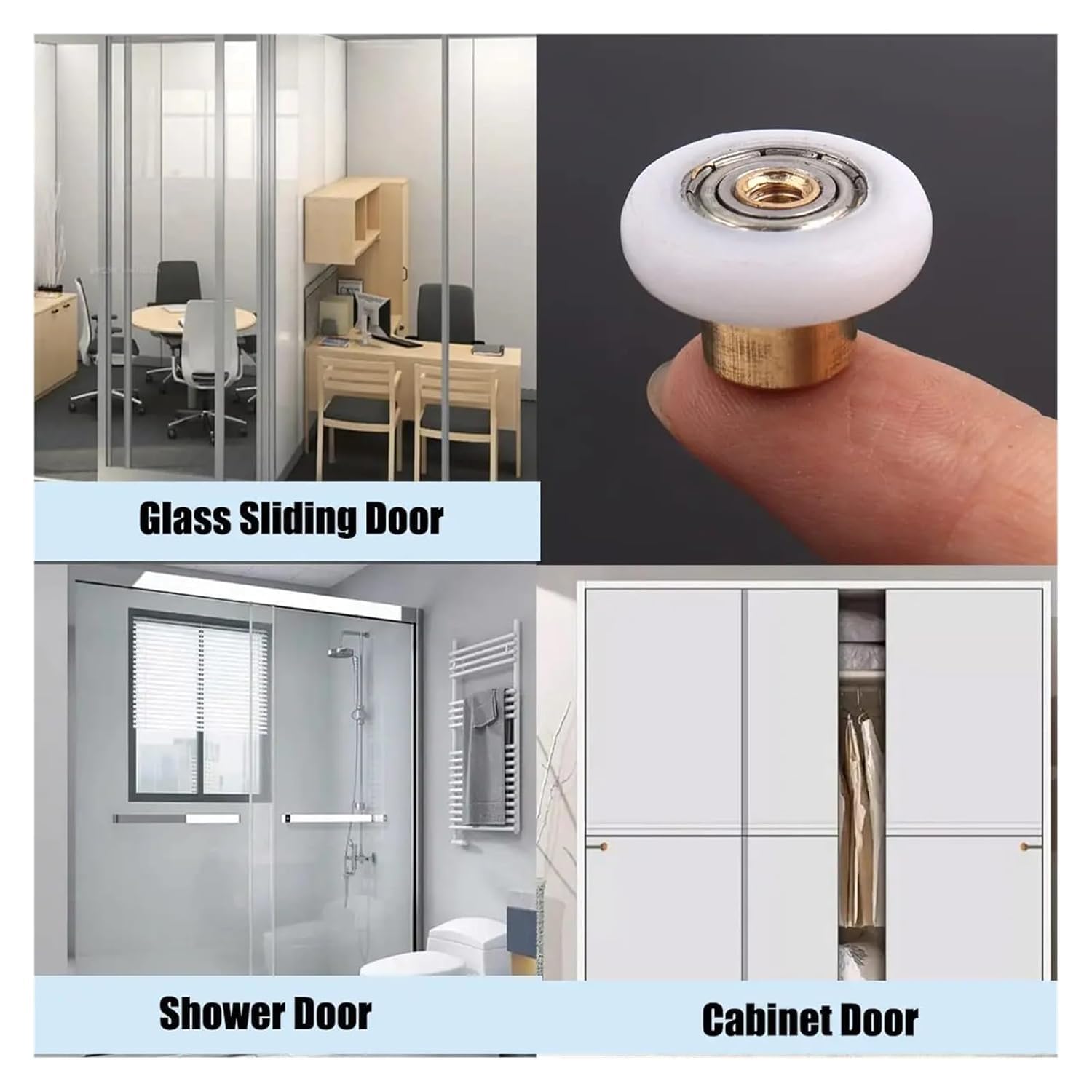 Ruedas Giratorias for Puerta De Ducha, Pieza De Repuesto De 19-27mm, 6 Uds.(23mm)