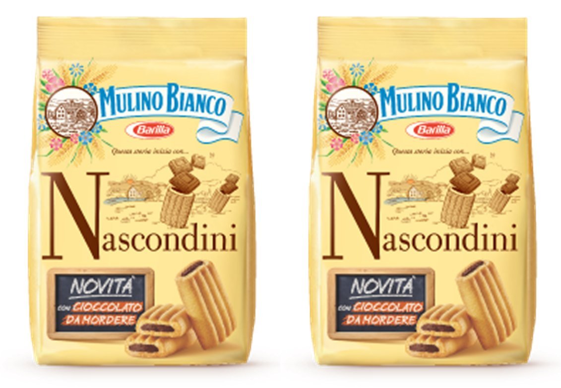 Mulino Bianco: "Nascondini" shortbread with chocolate - 11.64 Oz (330g) Pack of 2 [ Italian Import ]