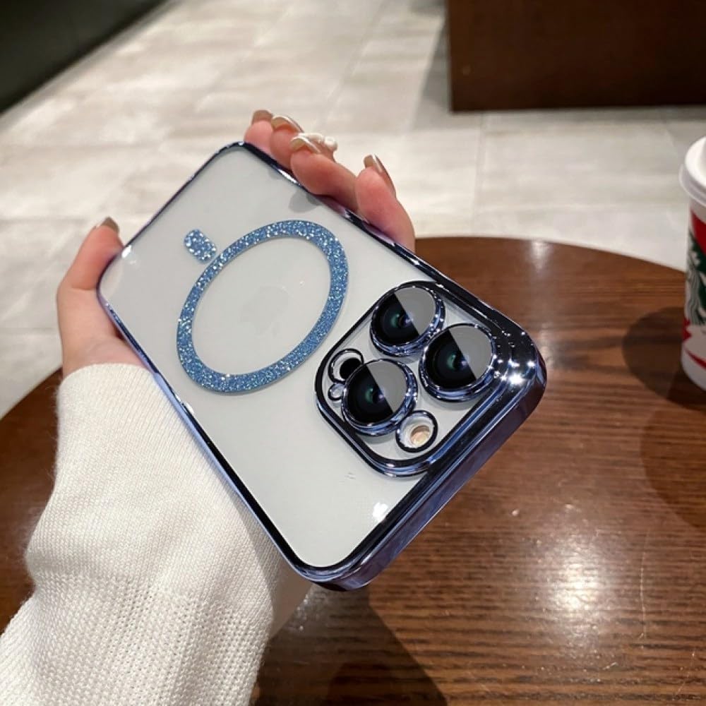 Coque iPhone 13 Pro paillettes transparentes avec protection camera LVTFCO - 5