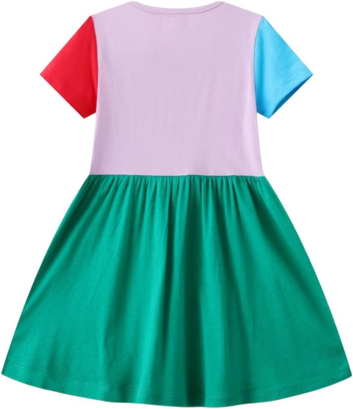 Toddler Girl Summer Dress Little Girls Cotton Short Sleeve Dresses Casual Midi Sundress for Kids 2-7 Years - Image 3