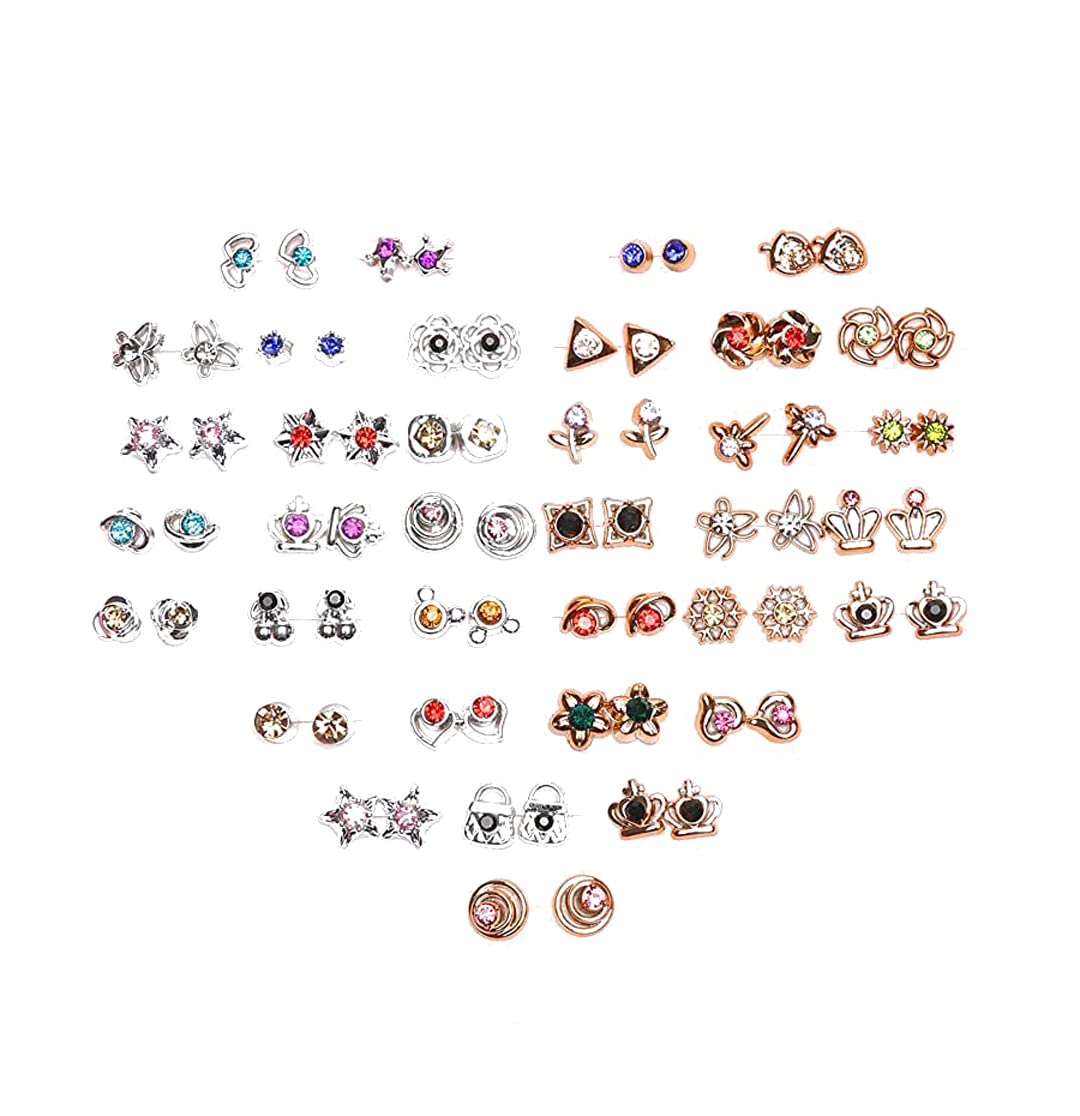 YouBella Jewellery Earrings for Women Combo of 36 Stud Tops Earring for Women and Girls (Multi-color) (Style 2) (B09HP1YVL9) Amazon Price History, Amazon Price Tracker