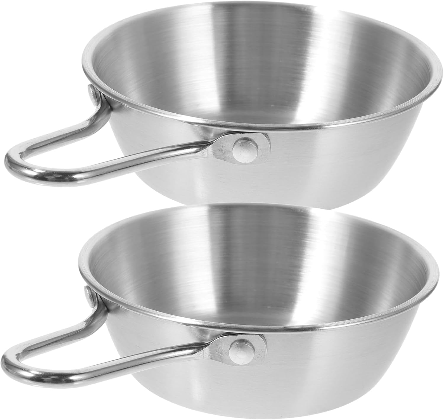 Outanaya Camping Bowl Handle Stainless Steel Soup Bowl Durable Easy to Clean Outdoor Use
