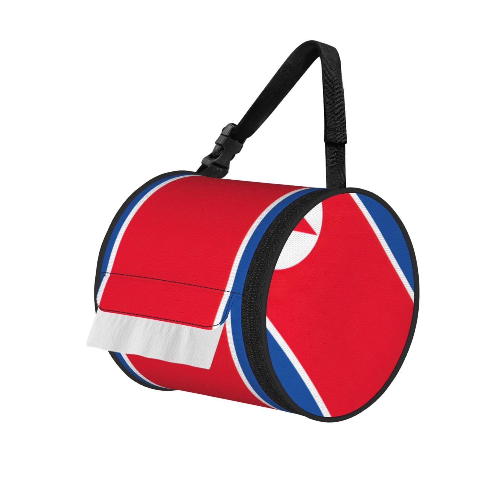 Korean Flag Print Fashion Tissues Organizer Box, Hanging Tissue Holder For Purse Coins For Car Office Daily Outing