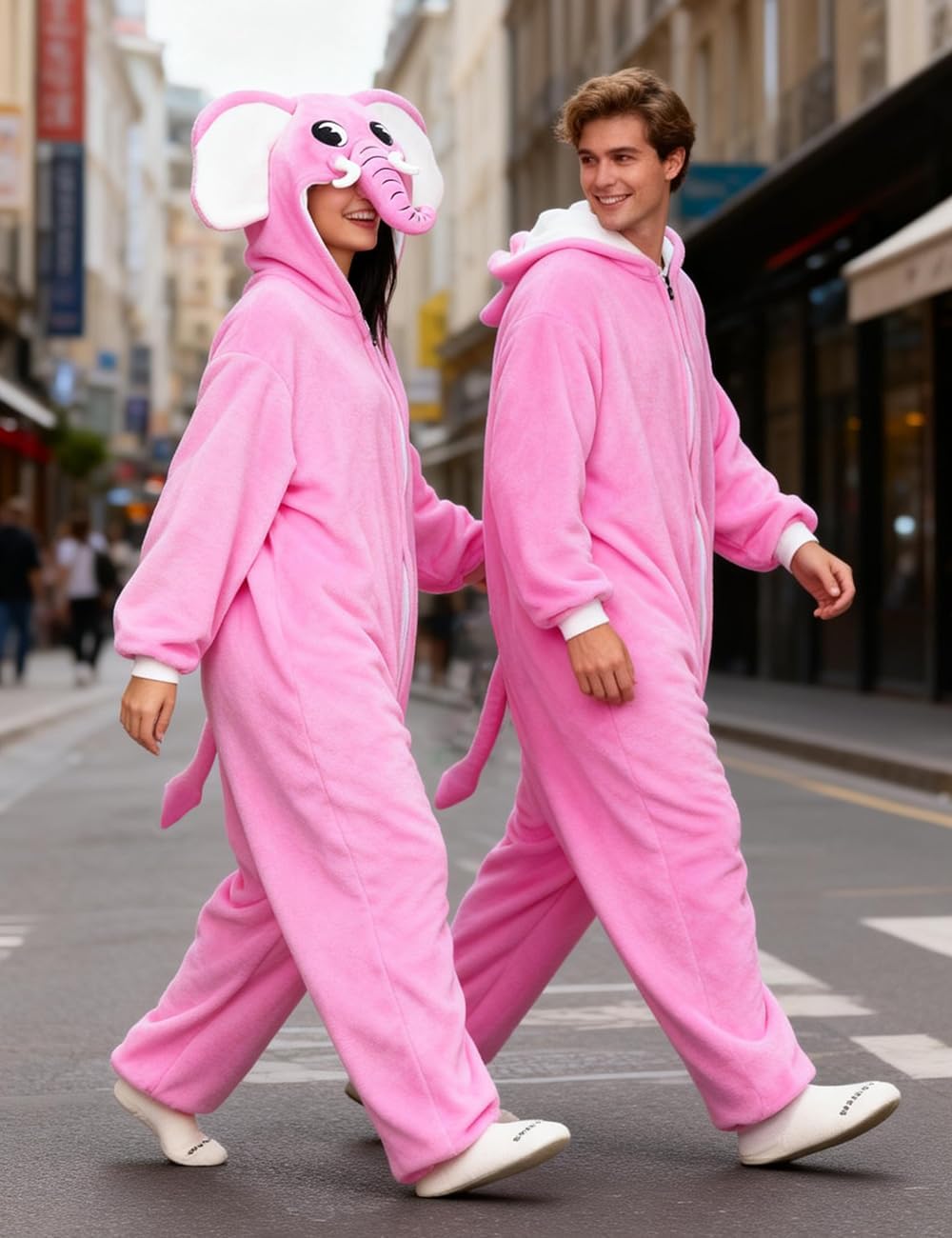 Adult Elephant Onesie Halloween Cosplay Costume Pajamas Women Men - Image 4