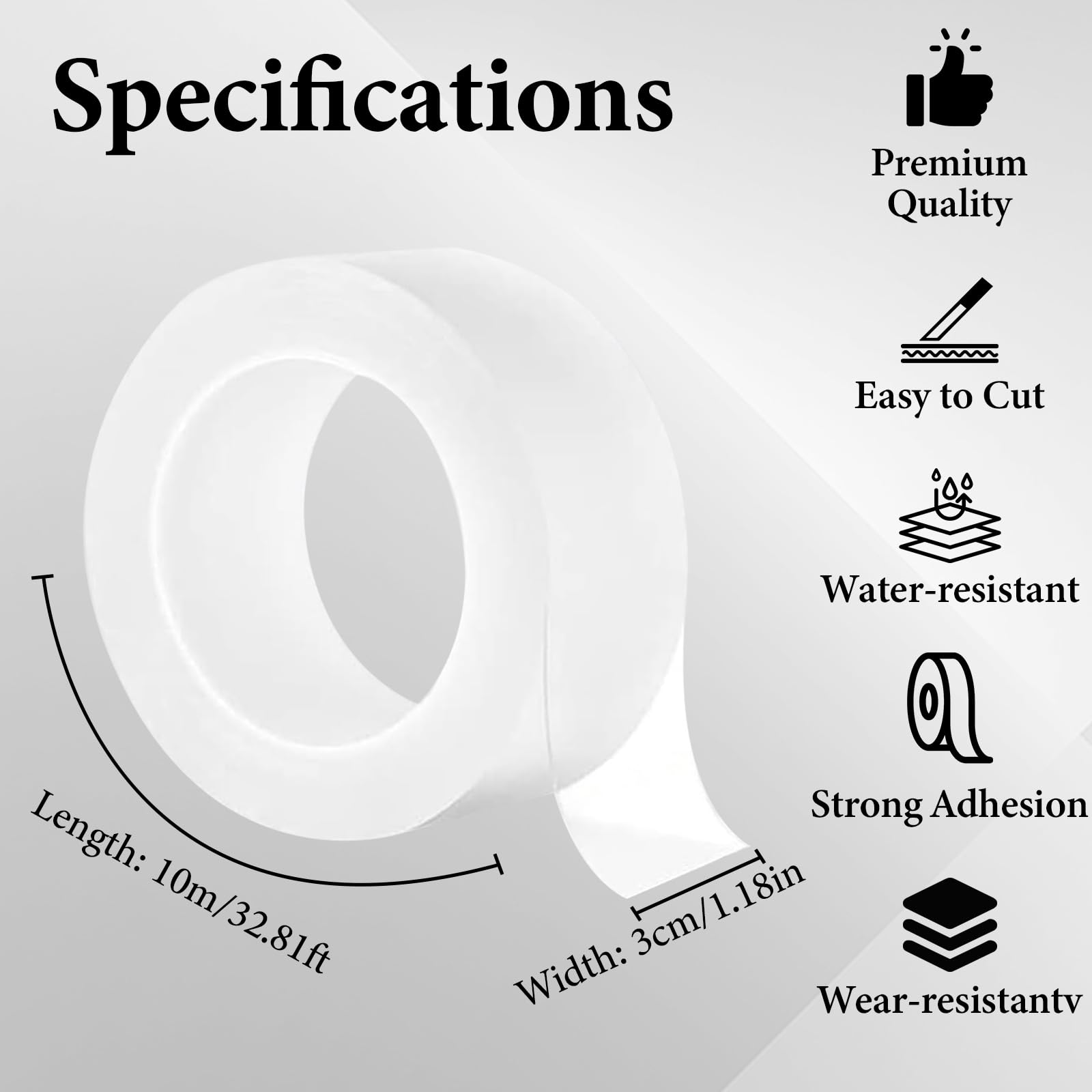 3 cm x 10 M Window Weather Sealing Tape - Image 2