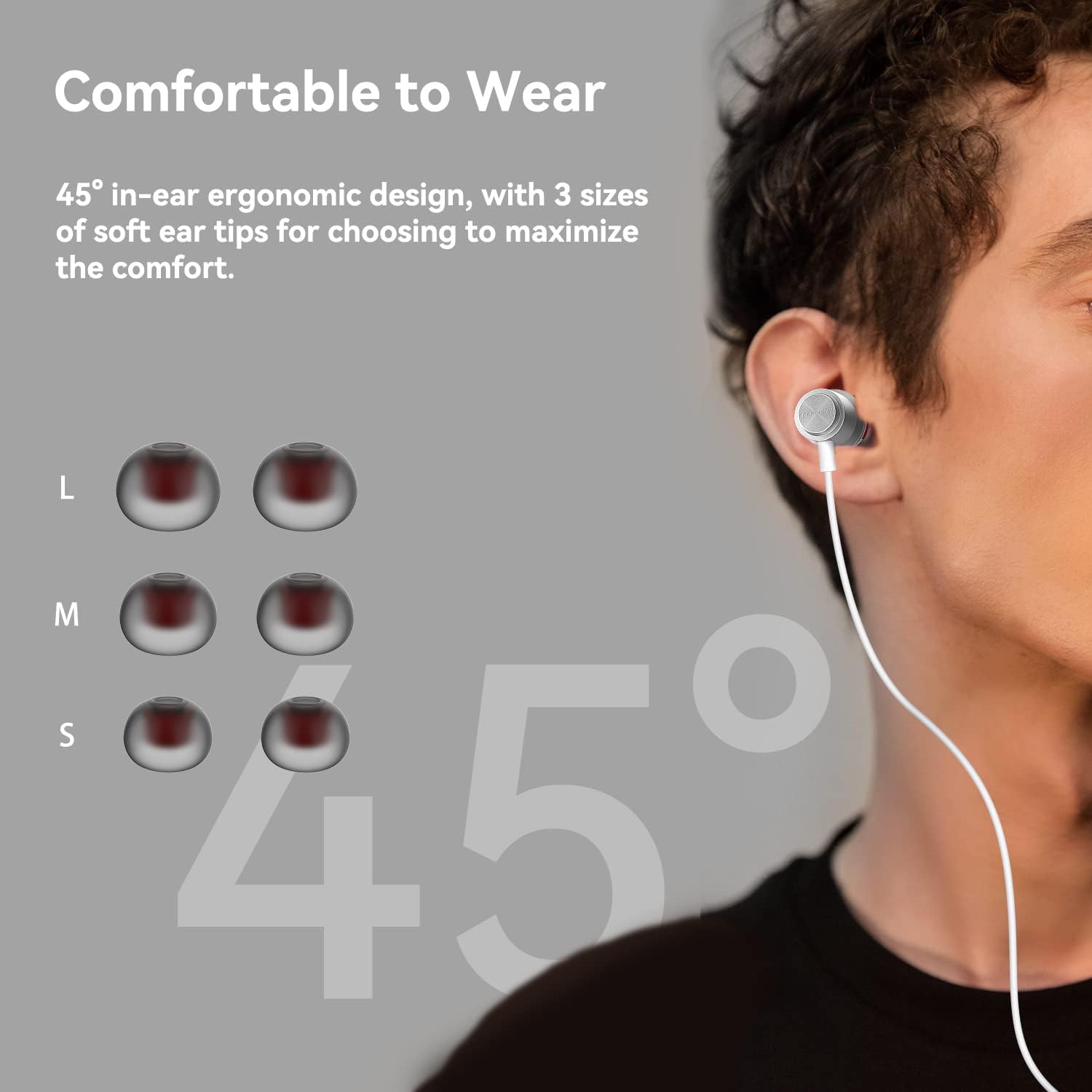 Innens USB C Headphone, Type C Wired Earbuds with Microphone and Volume Control, Magnetic Noise Cancelling Stereo Bass Gaming Earbuds for iPad Pro Samsung Google OnePlus MacBook - White