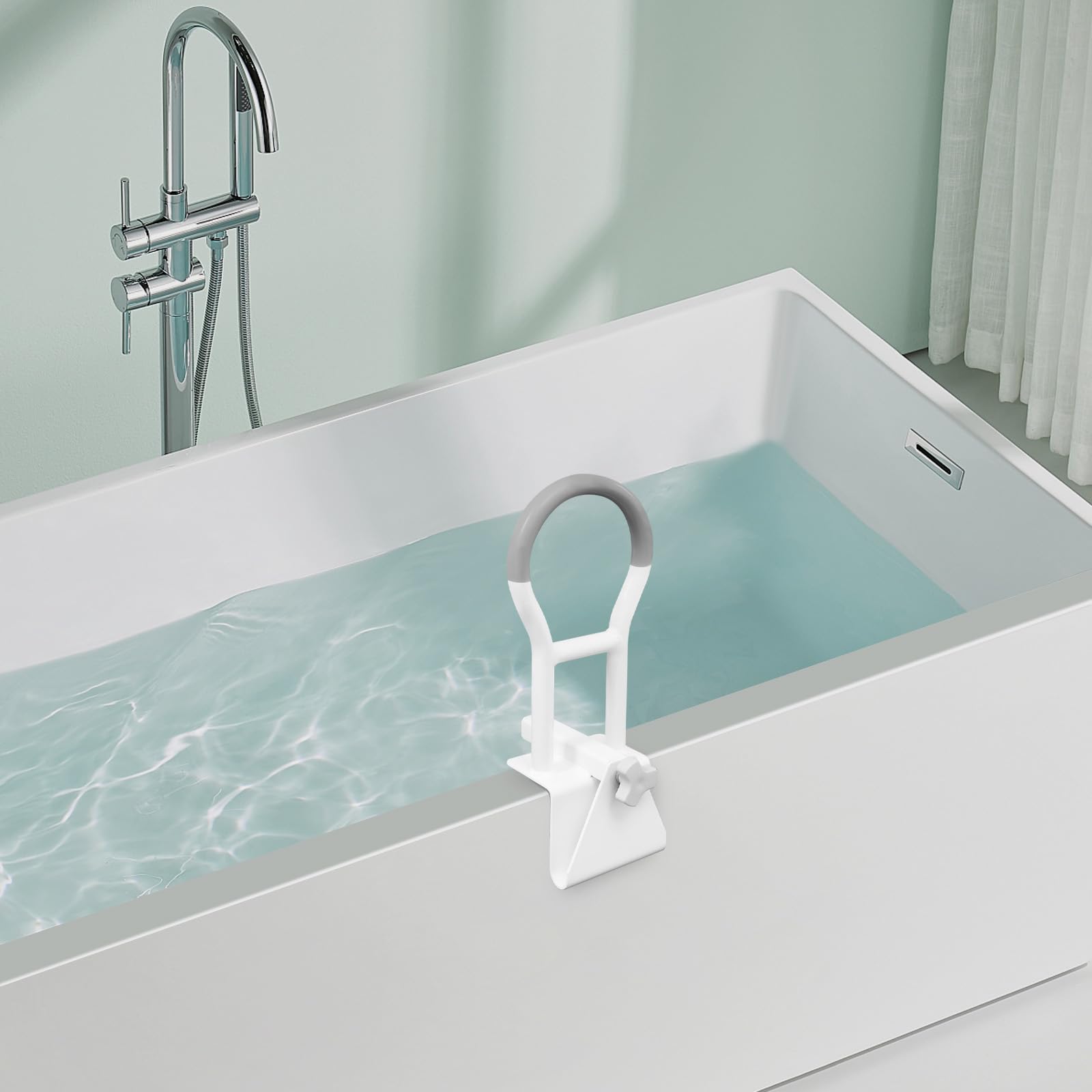 Asidero para bañera con un grosor de pared de 8 a 16 cm.