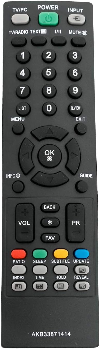 VINABTY Replacement Remote Control AKB33871414 fit for LG Smart TV M228WD M197WD M227WDL M237WDP M2394DPZJ M197WD-PZ 19LG3000-ZA M1994D-PZ M2094D-PZ