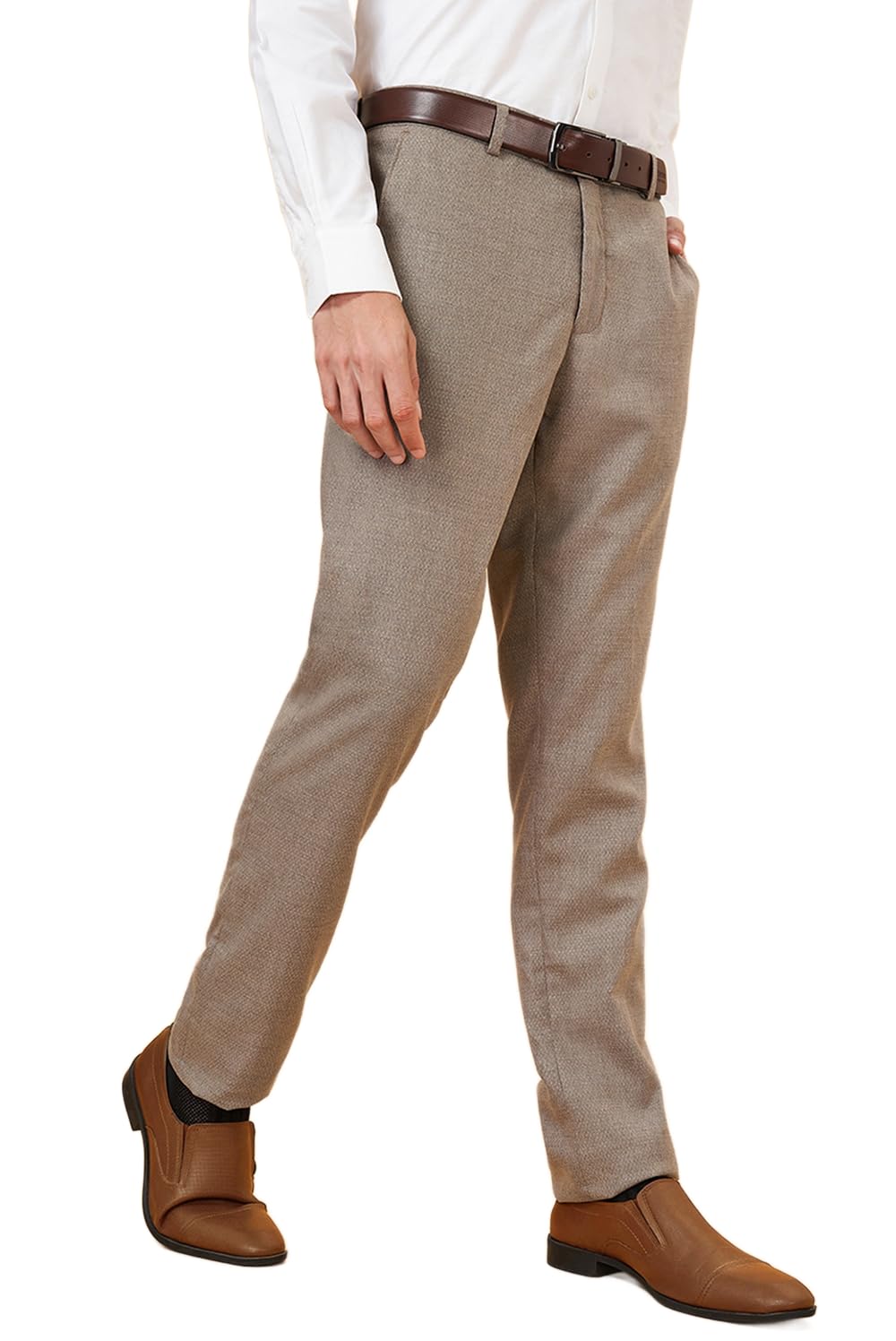Men's Mid Rise Regular Fit Trousers-image-30