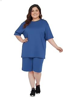 Elite soul Women's Cotton Night Suit Pajama Co-Ords Sleepwear Nightwear Top & Shorts XL to 5XL Price In India