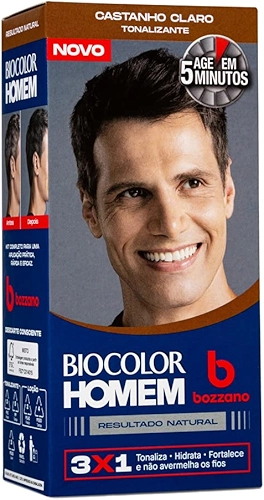 Biocolor Homem Tonalizante De Cabelo Masculino Bozzano Castanho Claro