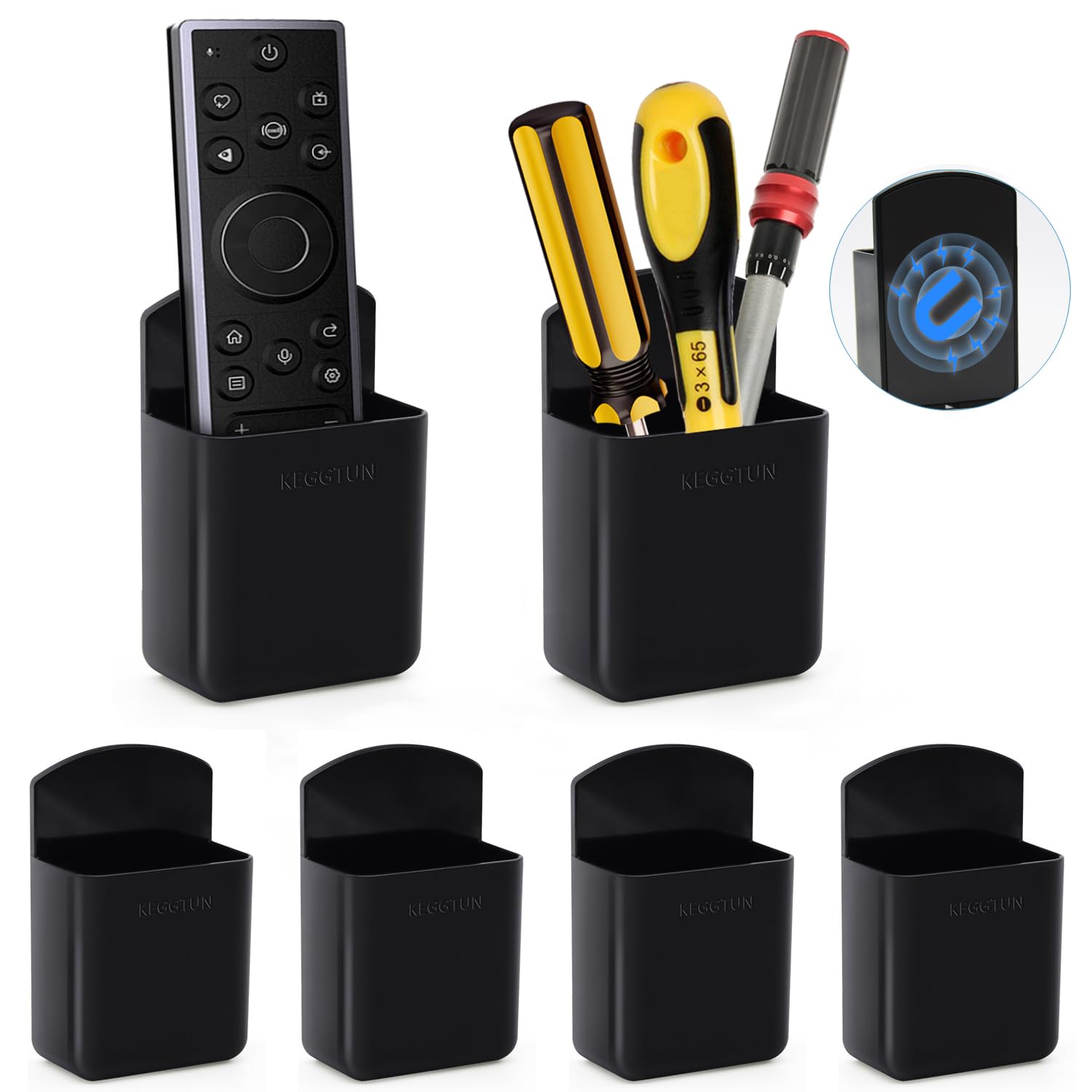 TKGKHK Remote Control Holder Wall Mount, TV Remote Holder Wall Mount, Marker Holder, Tool Organizer for Whiteboard Refrigerators Carport (Magnetic,