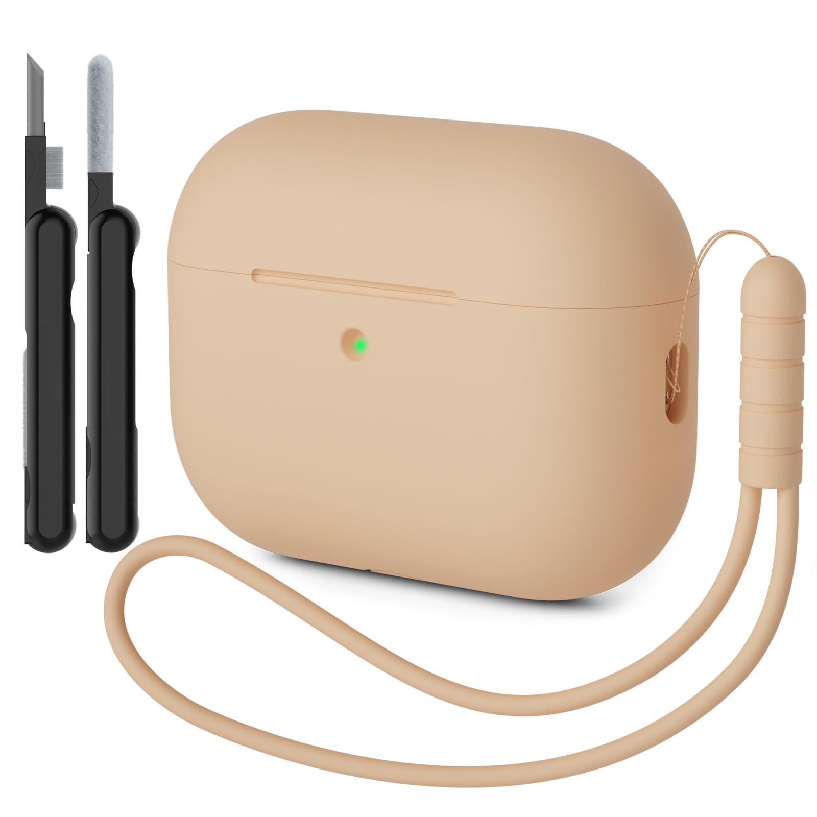 Funda para AirPods Pro 3 (2025) Case Cover, Anti-rasguños Fundas Protectora de Silicona Compatible con Airpods Pro 3.ª Generación con Kit de Limpieza e Lanyard de Silicona, Cloud Grey — view 49