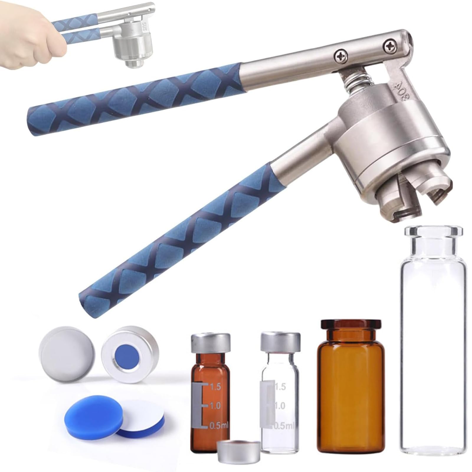 zenggp Vial Crimper, Manual Sealer Hand Sealing Machine