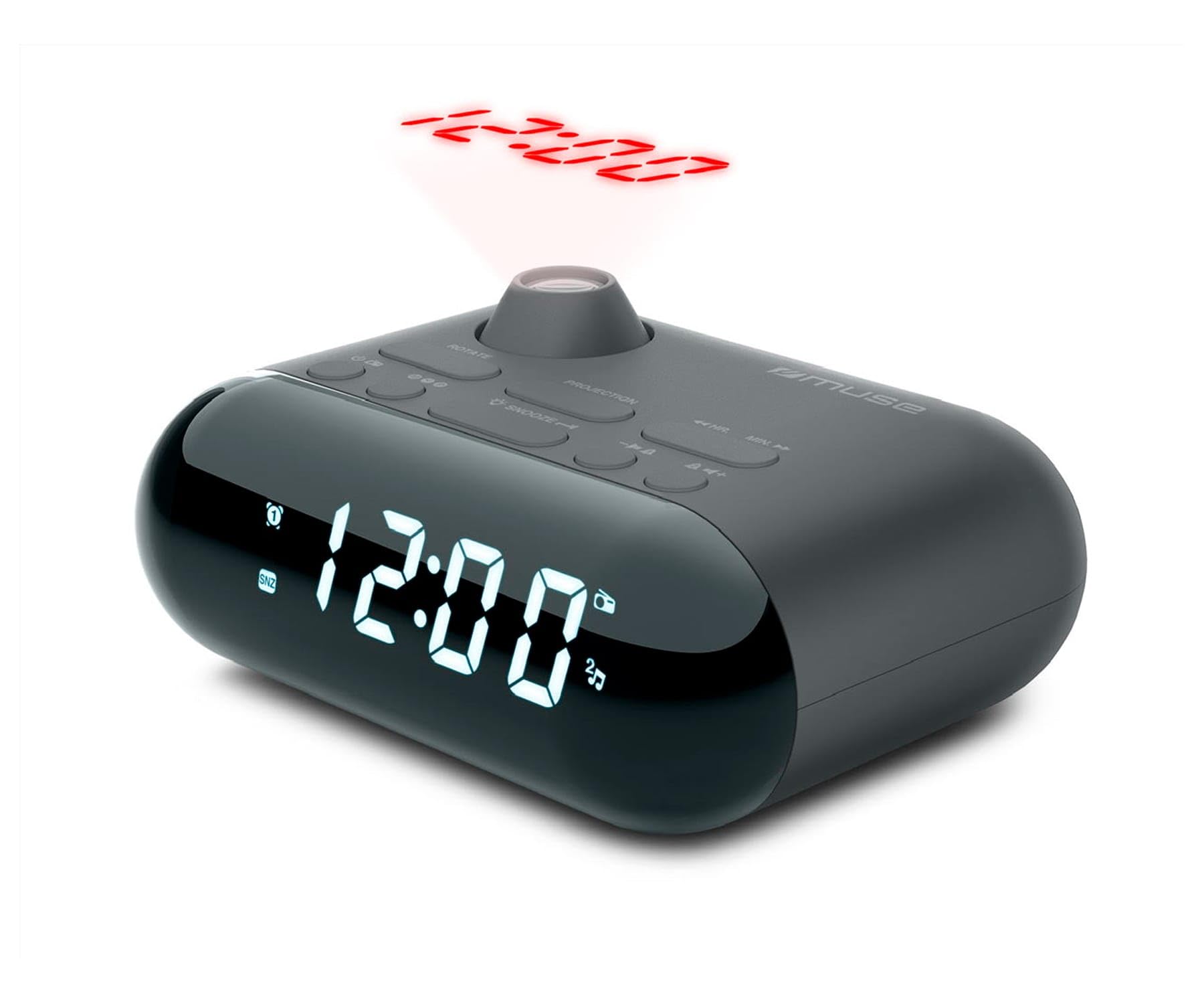 MUSE M-179 P Alarm Clock Radio, front view