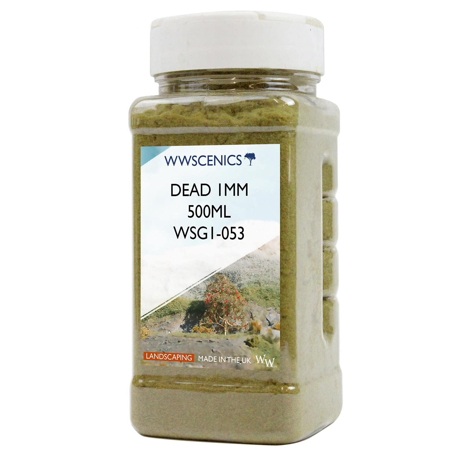 WWS War World ScenicsWWScenics | 1mm Dead Static Grass | 500ml Can | WSG1-053 | Realistic Model Scenery Material