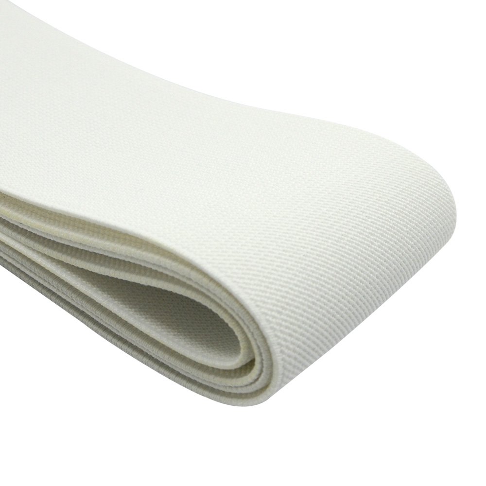 Strapcrafts 2-Inch Wide by 2-Yard Colored Double-Side Twill Elastic Band (White) 11110