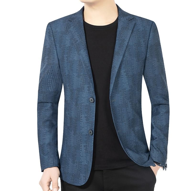 Casual Blazers Mens Slim Fit Two Buttons Linen Blazers Sport Coat Lightweight Business Daily Coat Western Sport Coats