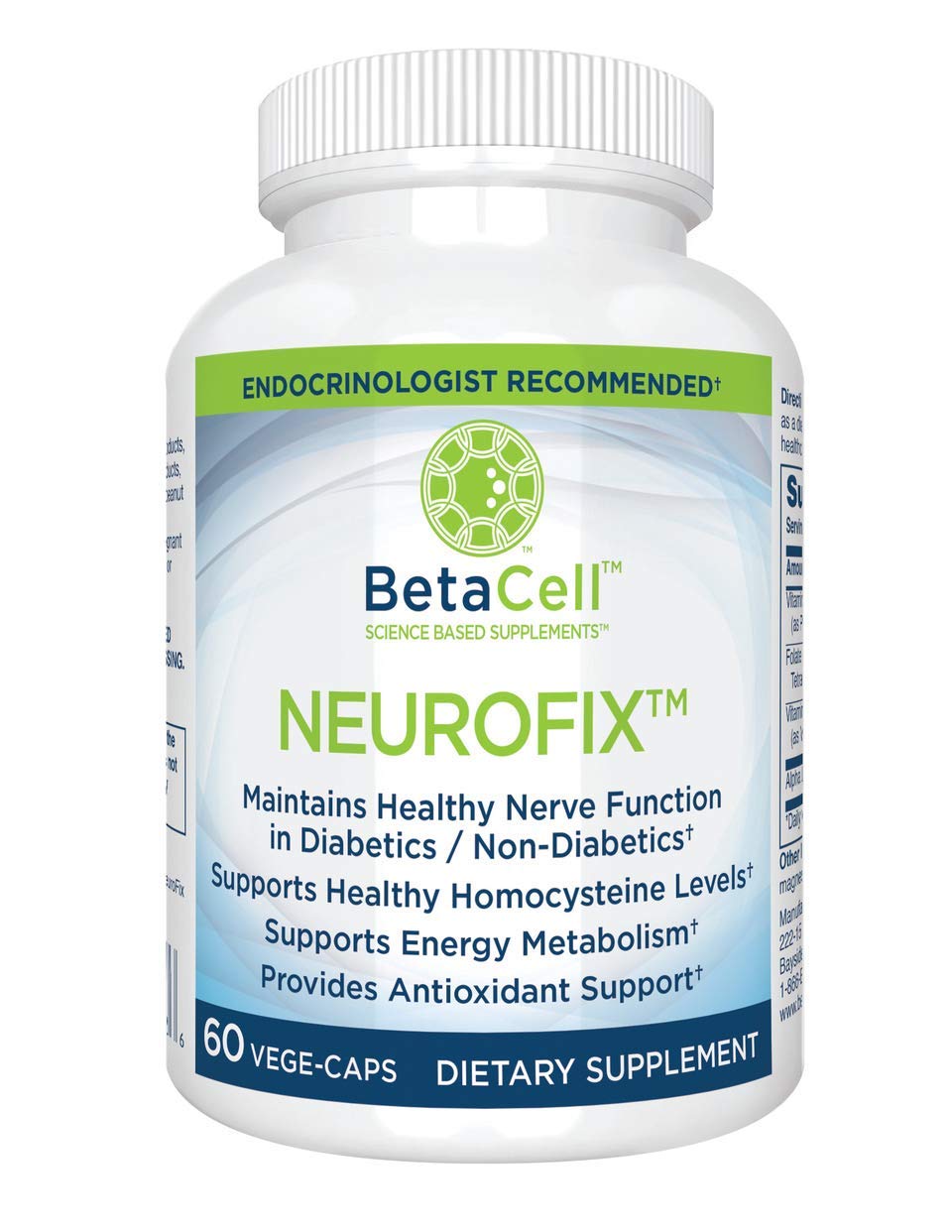 Buy Neurofix Nerve Support Formula 60 VegeCaps BVitamins, Alpha