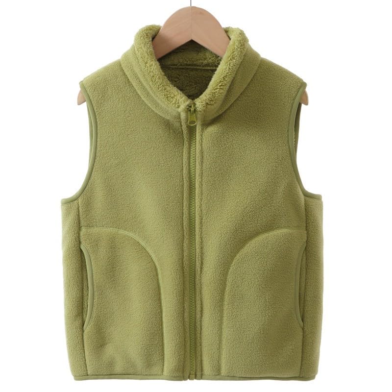 Toddler Boy Girl Fleece Vest Kid P𝐨lar Fleece Zipper Jacket Teen Sleevless Fall Winter Warm Outerwear With Pocket3