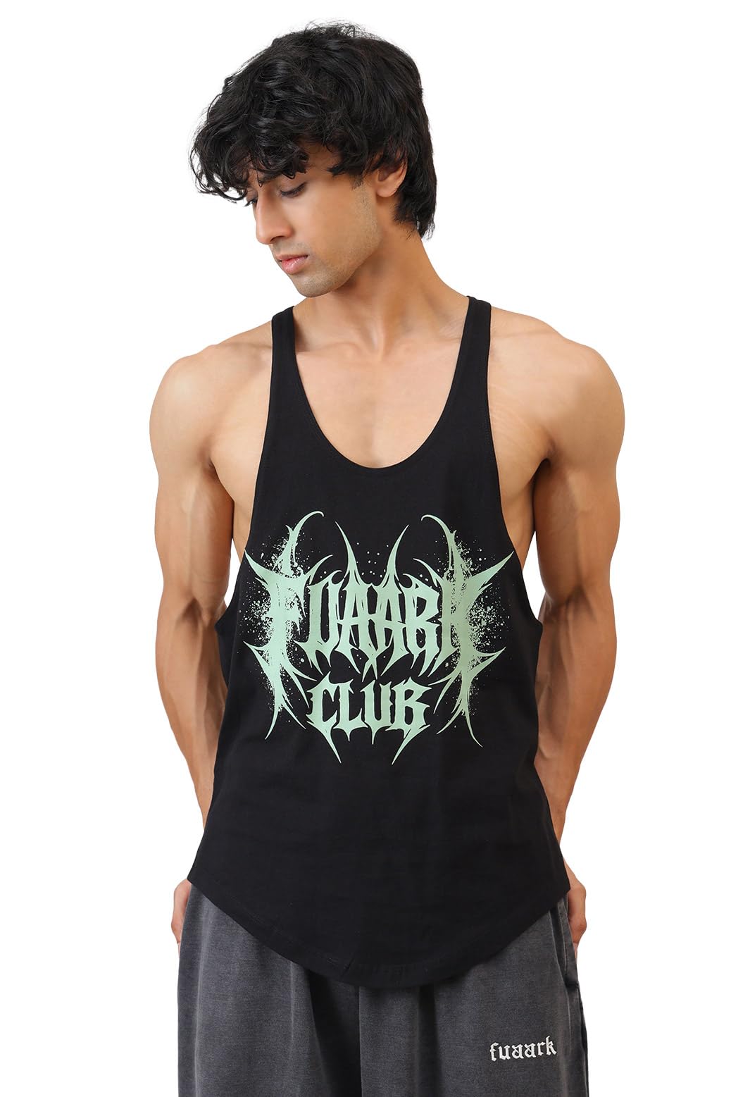 Mens Revenge Regular Fit Cotton Vest Stringer-image-38