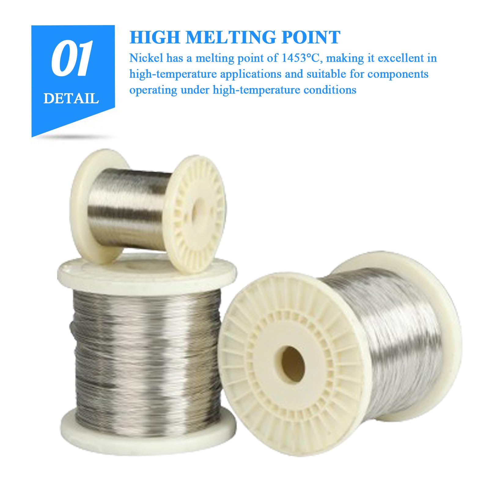 Nitinol Draht 10 Meter Langer Draht aus reinem Nickel 99,9%, NI-Metalldraht, geeignet for Industrie-, Labor- und Heimwerkerprojekte, Durchmesser 0,07 mm(Diameter 0.07mm)