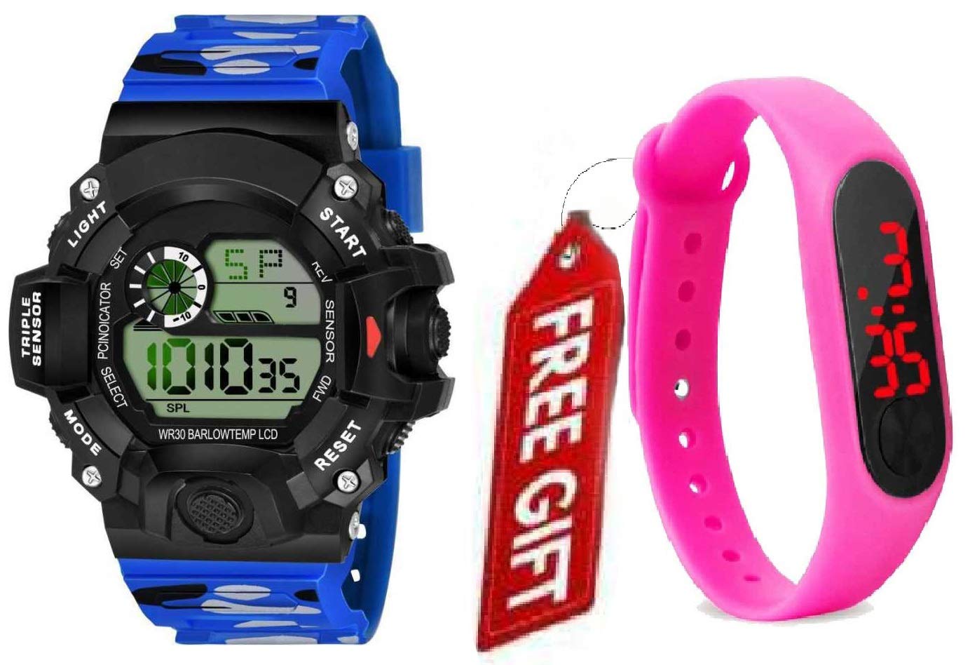 Green ScapperMulticolor Army Digital Watches Pack of 2 for Boys & Mens-7461 (Multicolour 2)