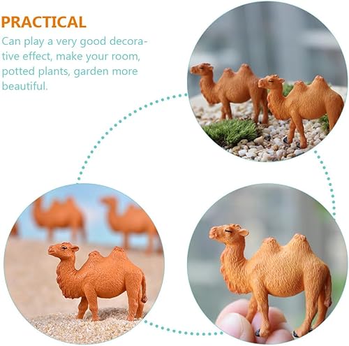 Miniatura 5 de 5 piezas de estatua de camello mini decoración de camello decoraciones en forma de camello figura de camello para el hogar, micro paisaje, camello