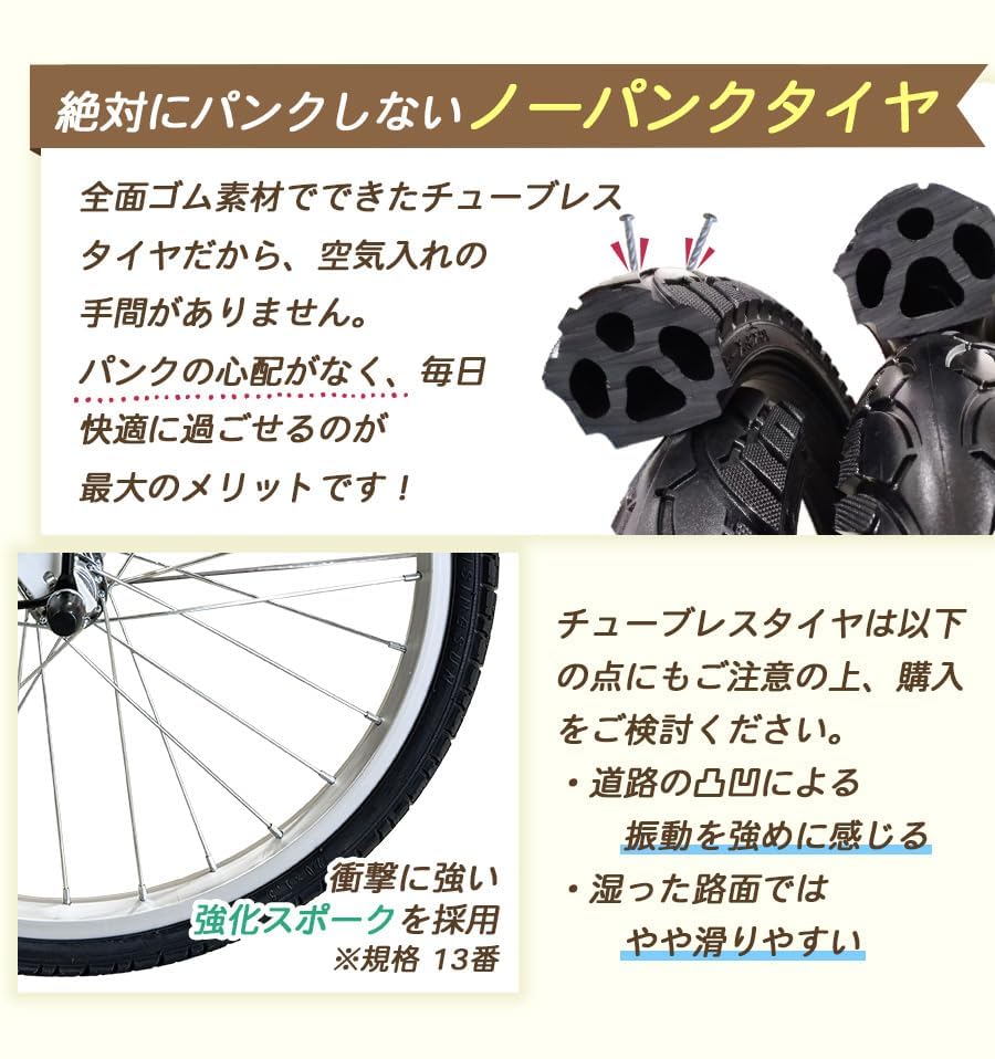AIJYU CYCLE ノーパンクタイヤ 20インチ折りたたみ自転車　BLACK Amazon | AIJYU CYCLE 自転車 シティサイクル 20インチ ノーパンク