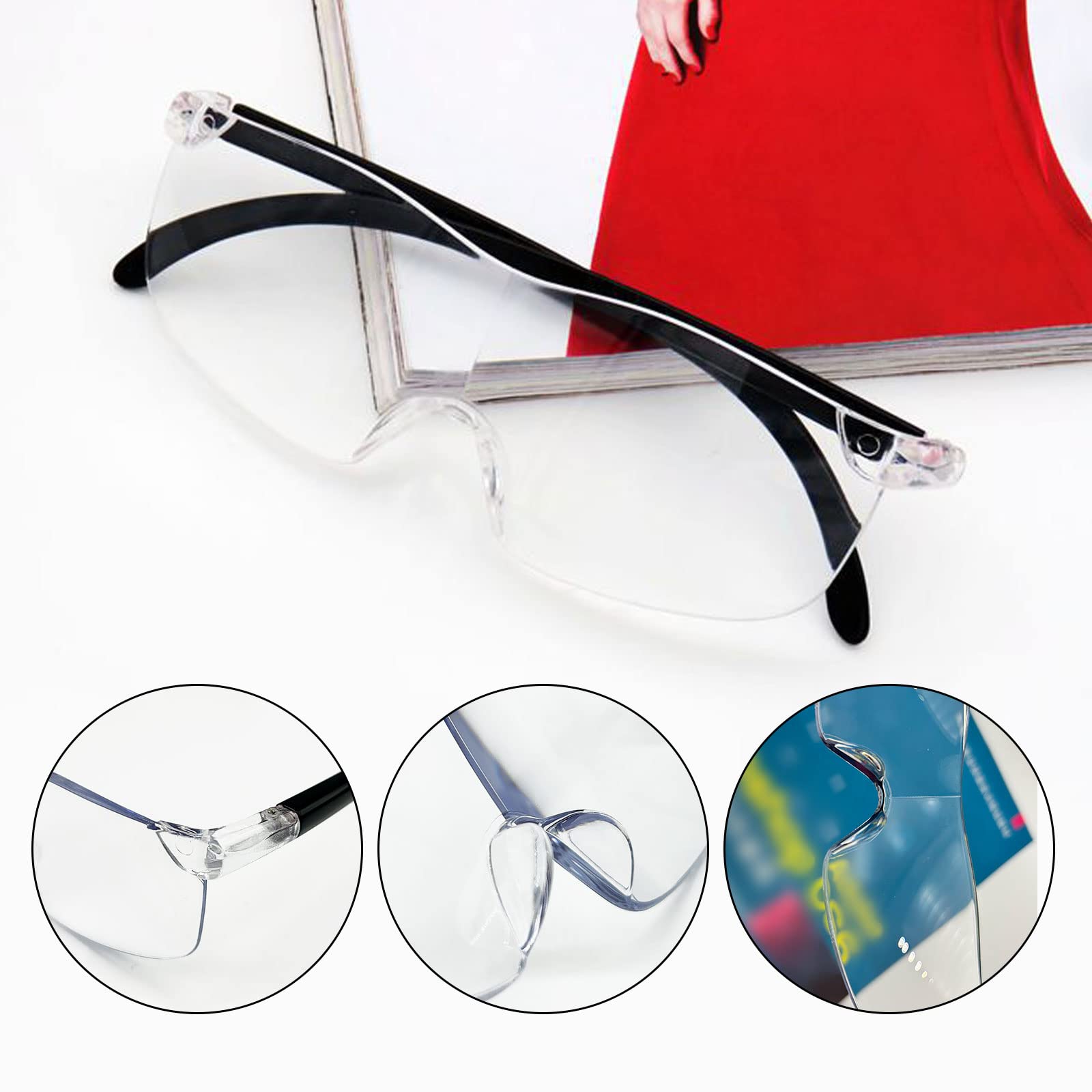 Occhiali Ingrandimento 350%, 250%, 200% - Lenti Per Lettura E Lavori Di Precisione - Foto 2