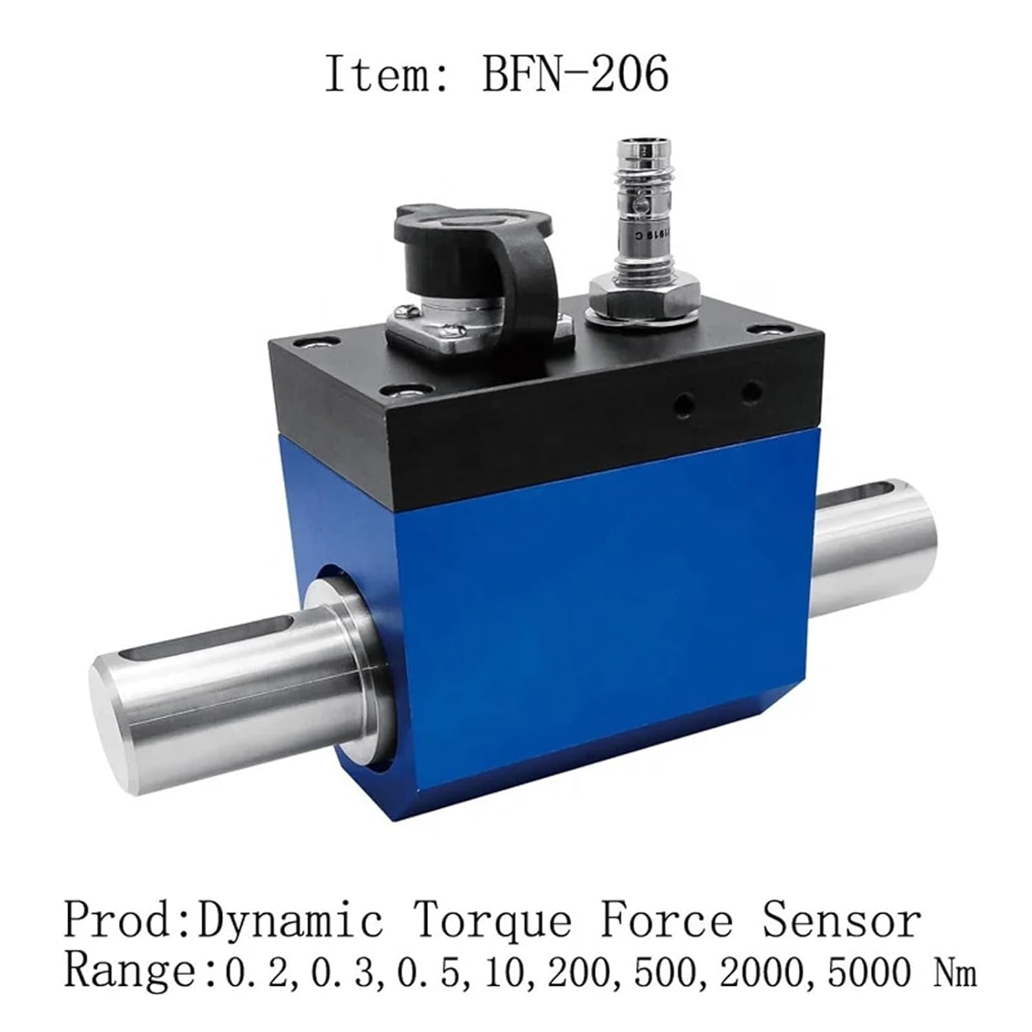 Strain Gauge Rotary Torque Sensor with Capacity 0-1000Nm ，and A Torque Value Display and A Speed Display