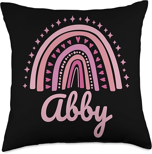 Miniatura 5 de Name - Almohada divertida para mujer, diseño de arcoíris rosa, 16 x 16 pulgadas, multicolor