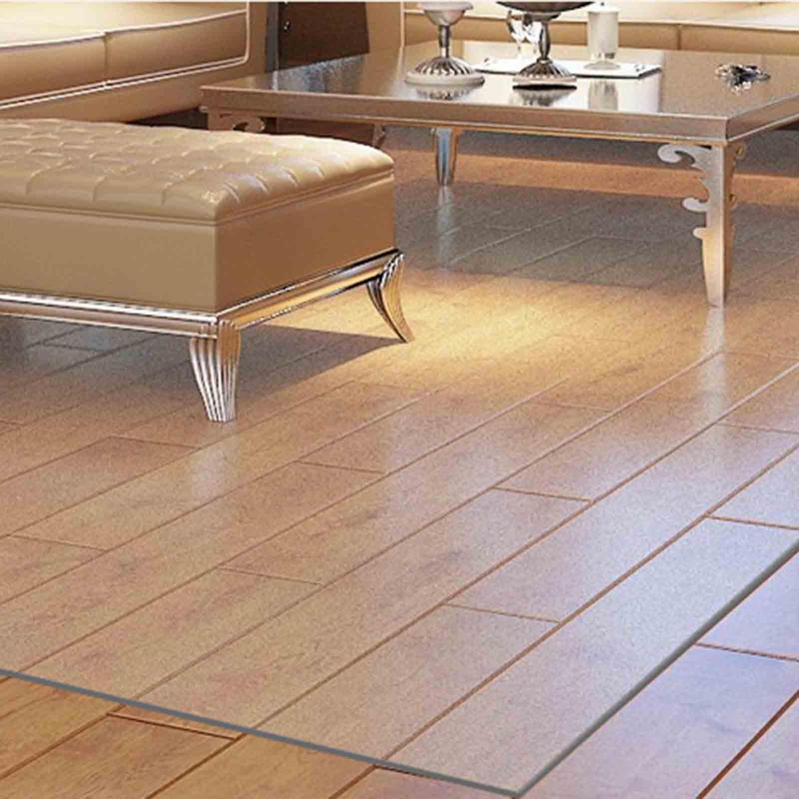 Tapete de PVC transparente para silla de oficina para suelos de madera dura, 15 mm de grosor, antideslizante, tapete de escritorio transparente para alfombra, tapete protector para oficina y hogar,
