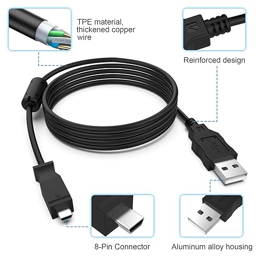 Miniatura 5 de Cable de sincronización de datos de cámara USB de 3.93 pies para cámara Kodak EasyShare, cable USB compatible con Kodak C140 C180 C182 C190 C310