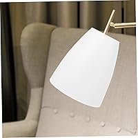 Vista 6 de Operitacx Juego de 4 pantallas cilíndricas planas de repuesto para lámparas de mesa y escritorio, cubiertas de luz de plástico blanco