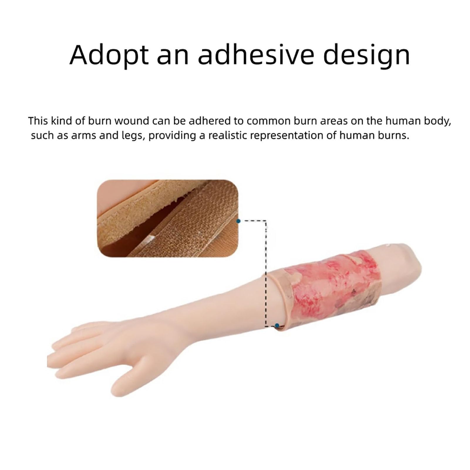Modello Simulato di Ustioni per Ferite, Modello di Allenamento per Ustioni degli Arti a 2-3 Gradi, Ampone Dimostrativo Indossabile per Lesioni da Ustione, Design Dall'aspetto Realistico