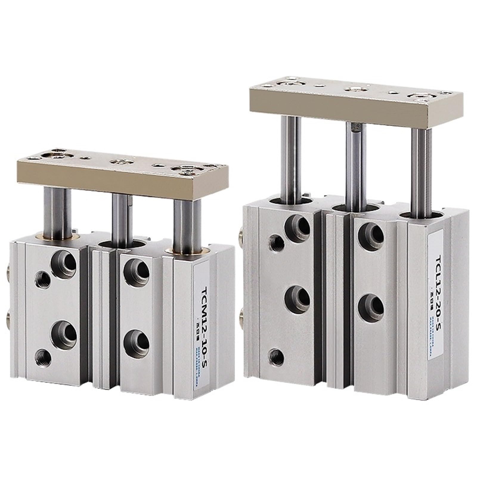Vérin guidé à trois tiges TCM MGPM 12 16 20 compact pour automatisation